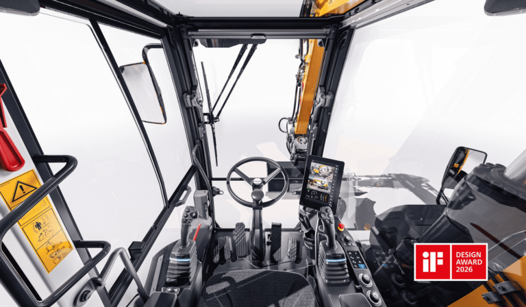 iF DESIGN AWARD 2026 for Liebherr wheeled excavators A 909 Compact and ...